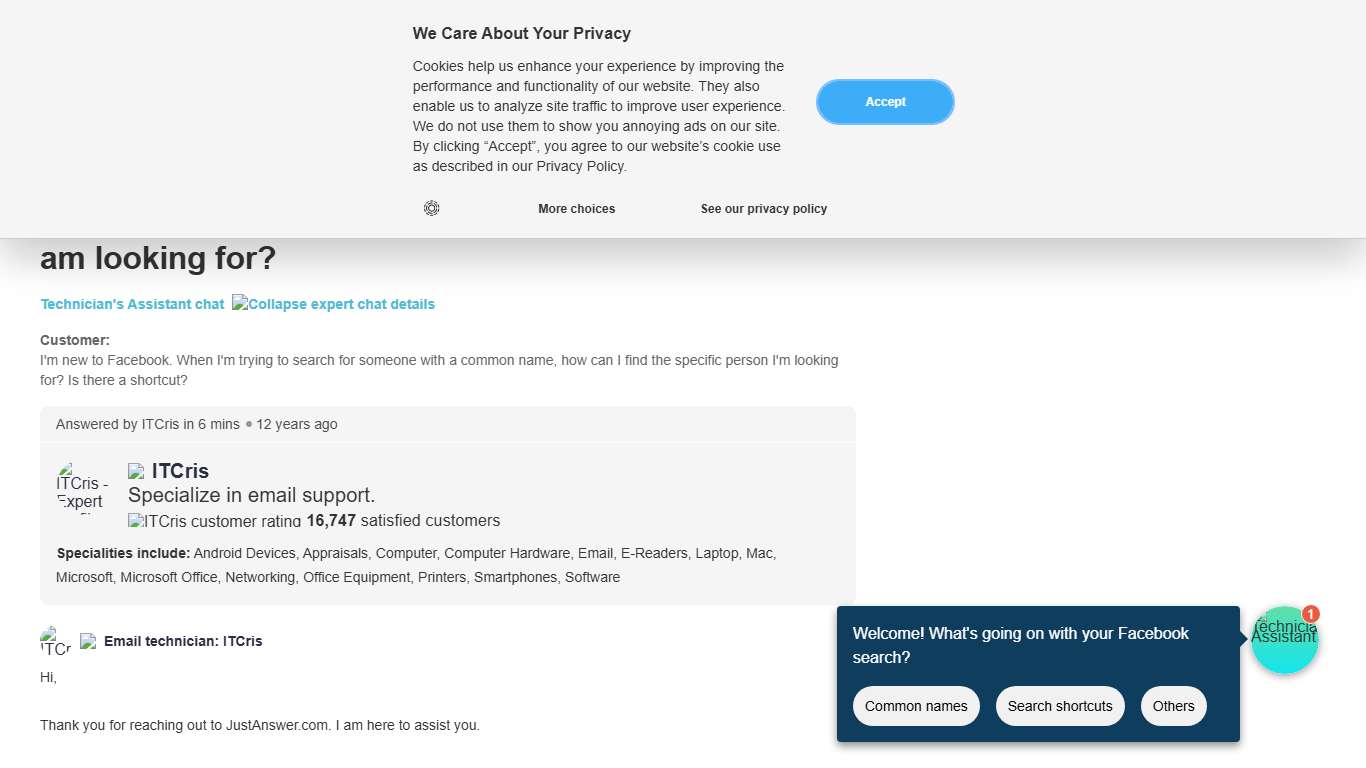 Brand new to facebook---when searching for someone with a common name---how do I find the specific one I am looking for?