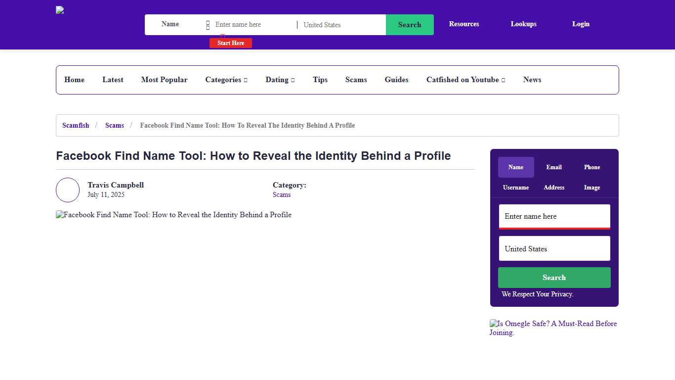 Facebook Find Name Tool: How to Reveal the Identity Behind a Profile | Social Catfish