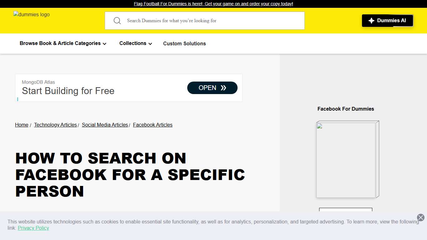 How to Search on Facebook for a Specific Person | dummies